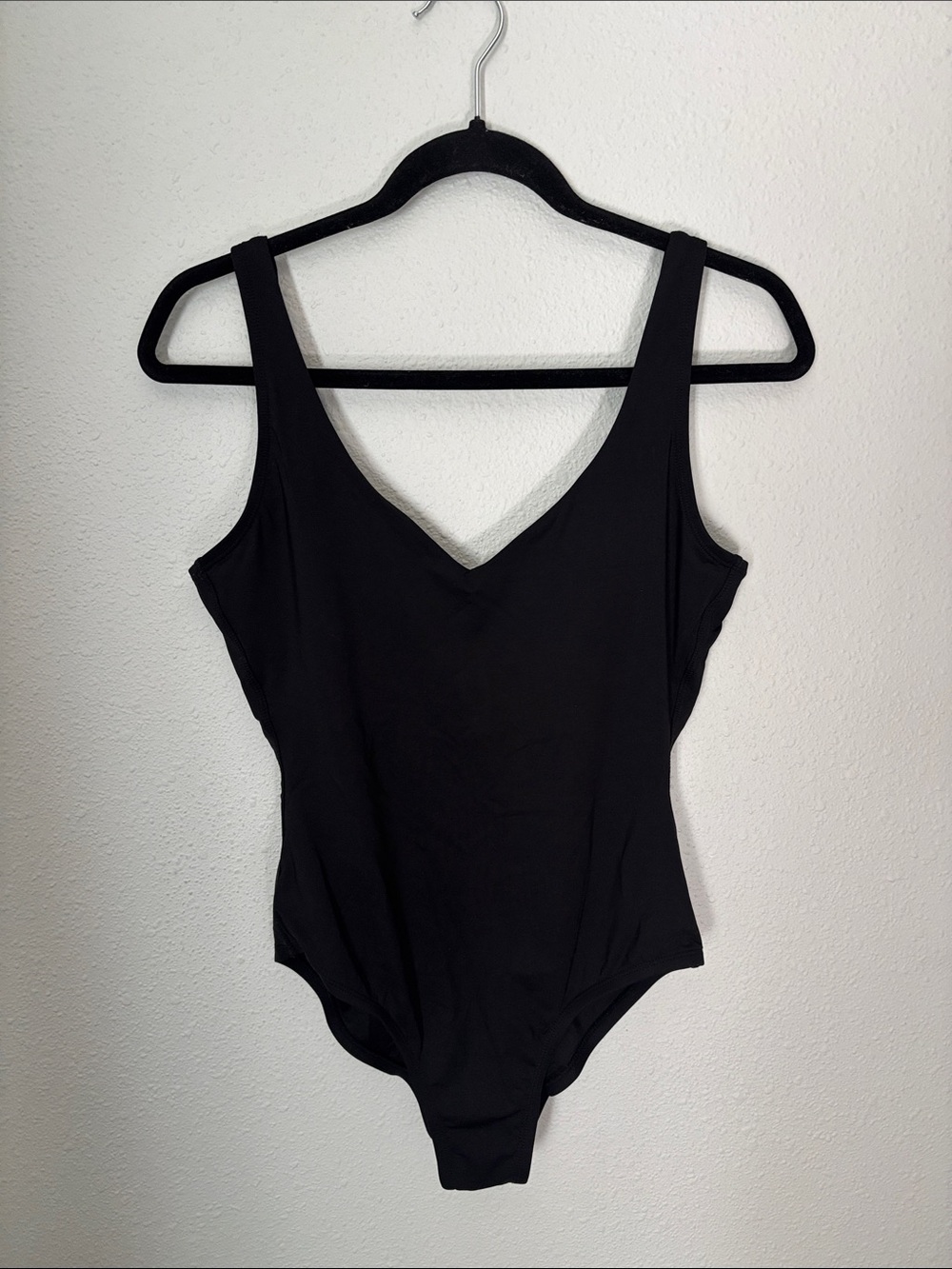 Andie Black V-Neck One-Piece Swimsuit